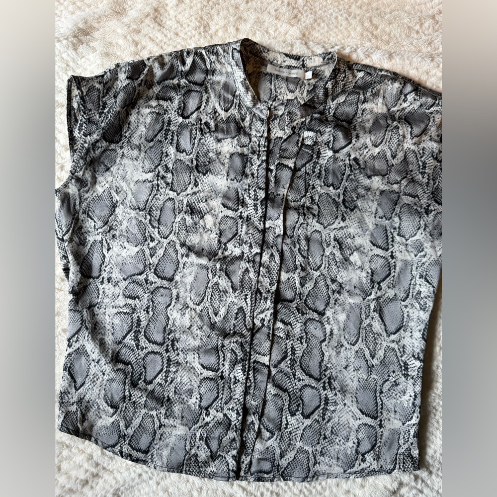 bishop + young Monochrome Snakeskin Top